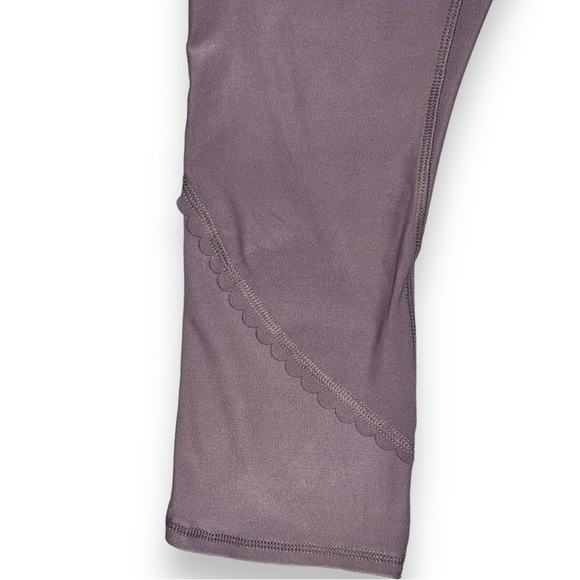 RBX Scallop Detail Cropped Leggings Purple Size Large - Picture 2 of 6